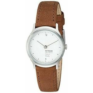 Mondaine Womens Quartz Watch White Dial Display and Brown Leather MH1.L1110.LG